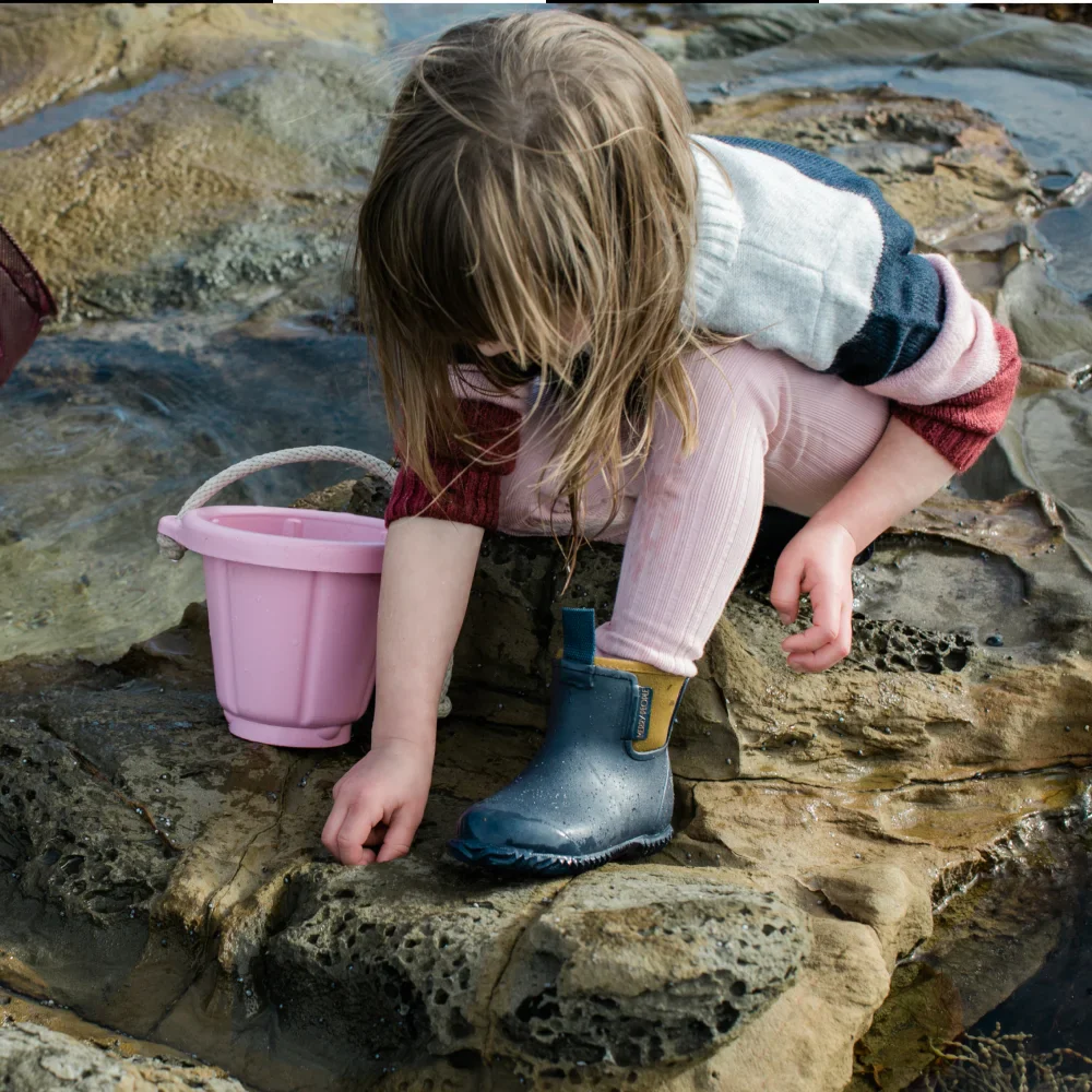 Bobbi Kids Gumboot // Oxford Blue & Tan [Retired] - Image 4