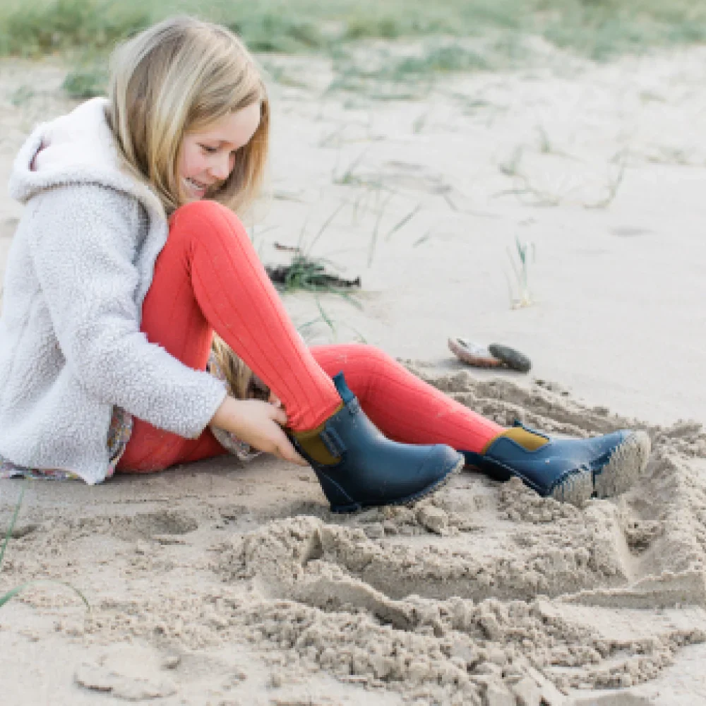 Bobbi Kids Gumboot // Oxford Blue & Tan [Retired] - Image 5